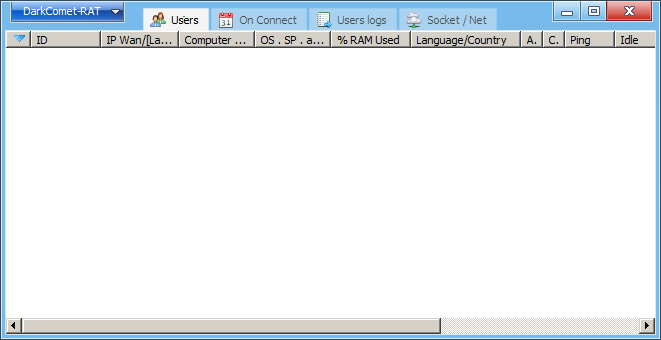DarkComet interface screenshot